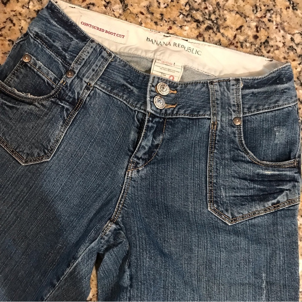 ▪️VINTAGE BANANA REPUBLIC Contoured Boot Cut Jeans - Picture 10 of 14